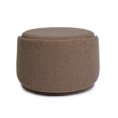 Taburet cu spatiu depozitare textil taupe buclat Anthea 58x54x64h