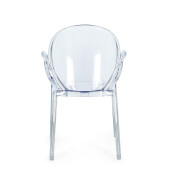 Set 4 scaune policarbonat transparent Camilla 58x52x87 cm