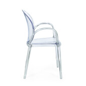Set 4 scaune policarbonat transparent Camilla 58x52x87 cm
