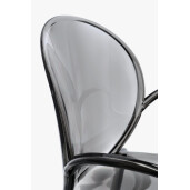 Set 4 scaune policarbonat transparent gri Camilla 58x52x87 cm