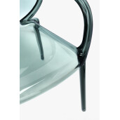Set 4 scaune policarbonat transparent verde menta Camilla 58x52x87 cm