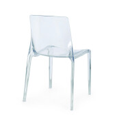 Set 4 scaune policarbonat transparent Adele 50x54x82 cm