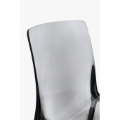 Set 4 scaune policarbonat transparent gri Adele 50x54x82 cm