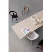 Set 4 scaune policarbonat transparent maro Adele 50x54x82 cm