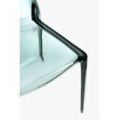 Set 4 scaune policarbonat transparent verde menta Adele 50x54x82 cm