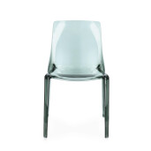 Set 4 scaune policarbonat transparent verde menta Adele 50x54x82 cm