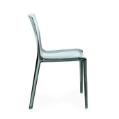 Set 4 scaune policarbonat transparent verde menta Adele 50x54x82 cm