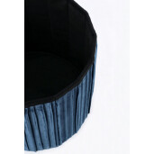 Taburet catifea albastra Jocelyn 38x38x38 cm