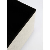 Bancuta textil alb buclat Joris 76x38x38 cm