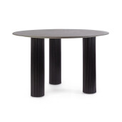 Masa rotunda mdf portelan negru Bamira 120x76 cm