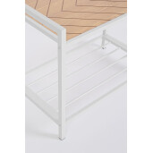 Cuier hol otel alb mdf maro 64,5x37,5x180h