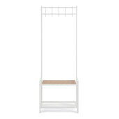 Cuier hol otel alb mdf maro 64,5x37,5x180h