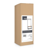 Cuier hol otel negru mdf maro 64,5x37,5x180h