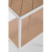 Consola otel alb mdf natur Haldor 82x33x85h