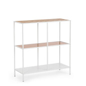 Consola otel alb mdf natur Haldor 82x33x85h