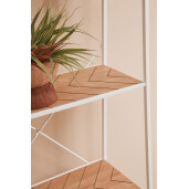 Raft otel alb mdf natur Haldor 60,5x36x150h