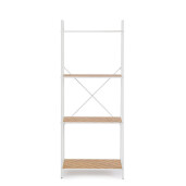 Raft otel alb mdf natur Haldor 60,5x36x150h