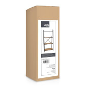 Raft otel negru mdf natur Haldor 60,5x36x150h