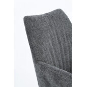 Set 2 fotolii otel negru textil gri Alexander 62x64x92 cm