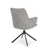Set 2 fotolii otel negru textil gri deschis Alexander 62x64x92 cm