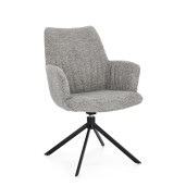 Set 2 fotolii otel negru textil gri deschis Alexander 62x64x92 cm