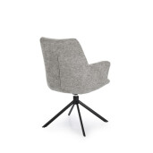 Set 2 fotolii rotative otel textil gri Alexander 62x64x92h 