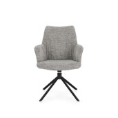 Set 2 fotolii rotative otel textil gri Alexander 62x64x92h 