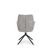 Set 2 fotolii rotative otel textil gri Alexander 62x64x92h 