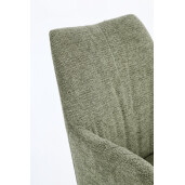Set 2 fotolii otel negru textil verde olive Alexander 62x64x92 cm