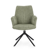 Set 2 fotolii otel negru textil verde olive Alexander 62x64x92 cm