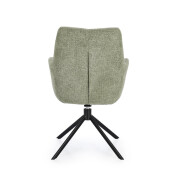 Set 2 fotolii otel negru textil verde olive Alexander 62x64x92 cm