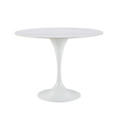 Masa rotunda otel portelan alb Roni 100x75 cm