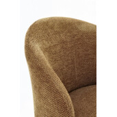 Set 2 scaune otel negru textil ocru Geisen 59.5x60x70 cm