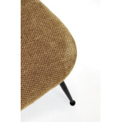 Set 2 scaune otel negru textil ocru Geisen 59.5x60x70 cm