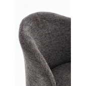 Set 2 scaune otel negru textil gri Geisen 59.5x60x70 cm