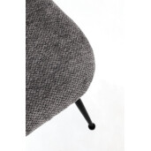 Set 2 scaune otel negru textil gri Geisen 59.5x60x70 cm
