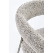 Set 2 scaune otel textil gri taupe Geisen 59.5x56.5x75.5 cm