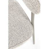 Set 2 scaune otel textil gri taupe Geisen 59.5x56.5x75.5 cm