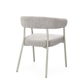 Set 2 scaune otel textil gri taupe Geisen 59.5x56.5x75.5 cm