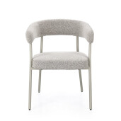 Set 2 scaune otel textil gri taupe Geisen 59.5x56.5x75.5 cm