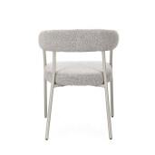 Set 2 scaune otel textil gri taupe Geisen 59.5x56.5x75.5 cm