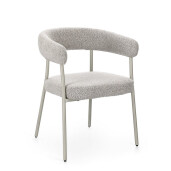 Set 2 scaune otel textil gri taupe Geisen 59.5x56.5x75.5 cm