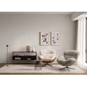 Fotoliu otel textil piele Adinda 100x101x94h