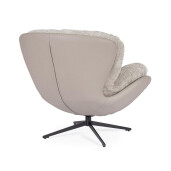 Fotoliu otel textil piele Adinda 100x101x94h
