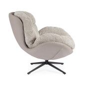 Fotoliu otel textil piele Adinda 100x101x94h