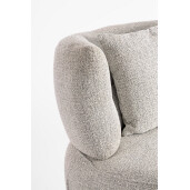 Fotoliu otel negru textil gri Gonnie 80x93.5x96.5 cm