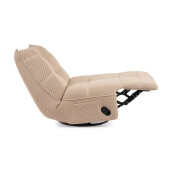 Fotoliu recliner otel negru textil ivoire Gitta 88.5x107x93.5 cm