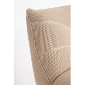 Fotoliu recliner otel negru textil ivoire Gitta 88.5x107x93.5 cm