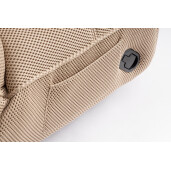 Fotoliu recliner otel negru textil ivoire Gitta 88.5x107x93.5 cm