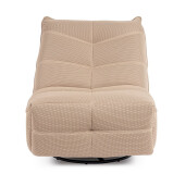 Fotoliu recliner otel negru textil ivoire Gitta 88.5x107x93.5 cm